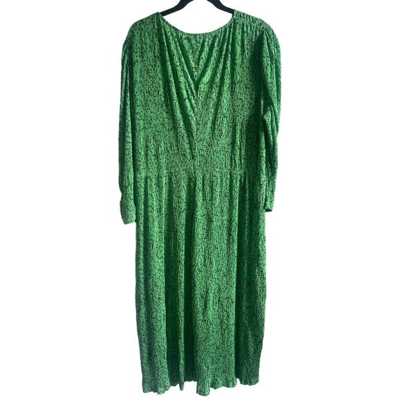 NWT MNG Mango Green Floral Midi Dress - Size 2XL - Picture 2 of 3